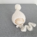 |RTS| Ivory Knit Brushed Alpaca Pompom Pixie