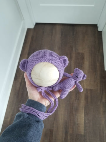 |RTS| Grape Wool Knit Bear Set