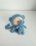 Marine Blue luxe angora knit bear set