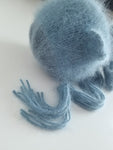 Marine Blue luxe angora knit bear set