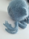 Marine Blue luxe angora knit bear set