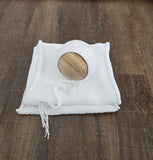 Truly White Hand Knit Simple Bonnet + Knit Wrap Set