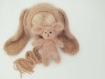 |RTS| Caramel Luxe Angora Knit Bunny Set