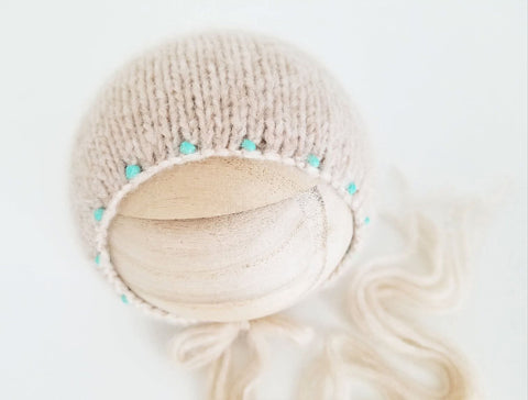 |RTS| Wheat Beaded Bonnet