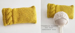 |RTS| Mustard Cabled Edge Knit Pillow (***bonnet shown for size reference only***)