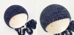 |RTS| Blue Ink Simple Knit Bonnet