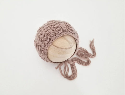|RTS| Taupe Textured Knit Bonnet