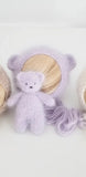 ~PreOrder~ SOFT LAVENDER Luxe Angora Knit Bear Bonnet + Bear Lovie Set