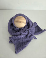 |RTS| Dusty Purple Simple Knit Bonnet + Wrap Set