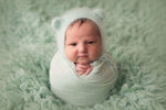 ~PreOrder~ MINT Luxe Angora Knit Bear Bonnet + Bear Lovie Set