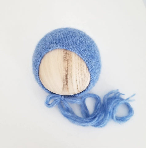 |RTS| Blue Cozy Simple Knit Bonnet