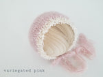|RTS| Variegated Pink Whimsy Knit Bonnet