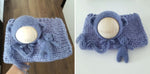 |RTS| Denim Blues Bear Bonnet + Bear Lovie + Knit Layer Set