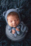 |preorder| alpaca blend knit Bear Bonnet/Bear Lovie/Wrap