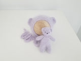 ~PreOrder~ SOFT LAVENDER Luxe Angora Knit Bear Bonnet + Bear Lovie Set