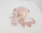 ~PreOrder~ NUDE Luxe Angora Knit Bear Bonnet  + Bear Lovie Set