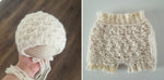 |RTS| Textured Knit Bonnet + Shorts Set