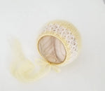 |RTS| banana cream Lacework Bonnet