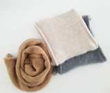 |preorder| Fuzzy Knit Bear Bonnet/Bear Lovie/Knit Wrap